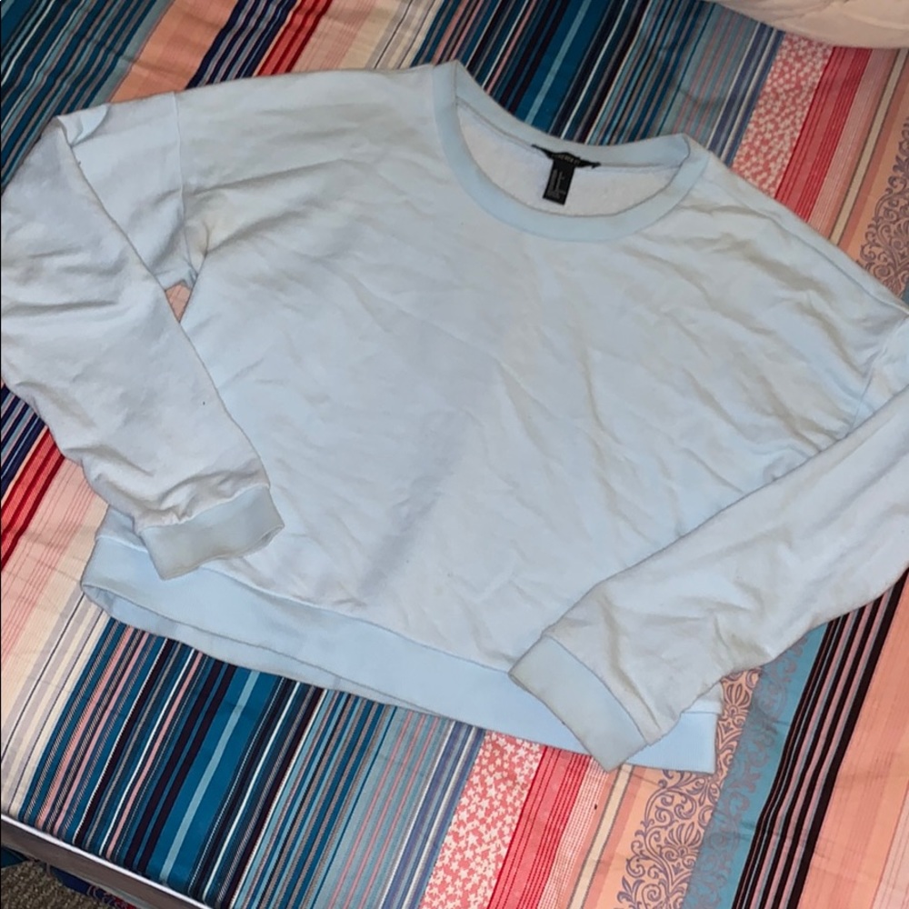 baby blue cropped sweater